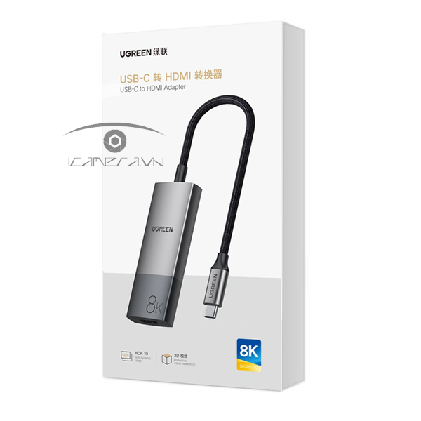 Cáp chuyển USB Type C to HDMI 2.1 hỗ trợ 8K@60Hz Ugreen 50338