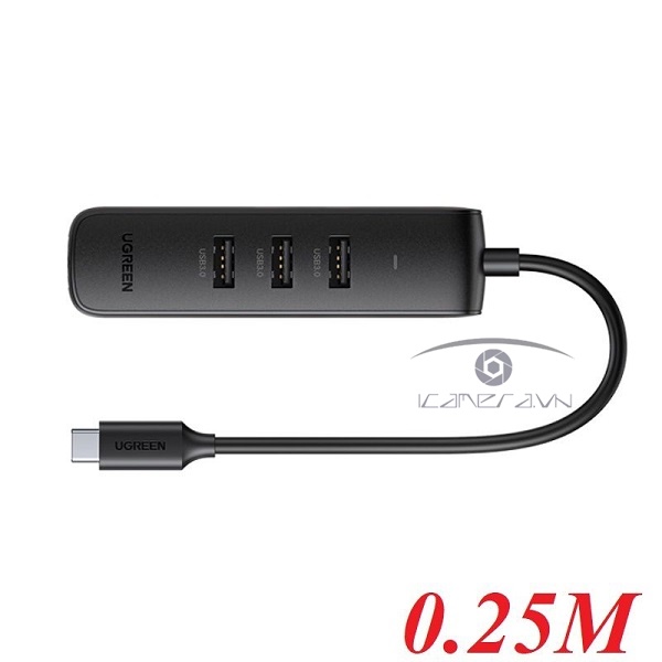 Bộ chia USB Type C sang 3 cổng USB 3.0 + LAN Ugreen 10917