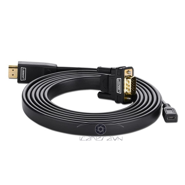 Cáp chuyển HDMI to VGA dài 1,5m hỗ trợ nguồn Ugreen 30449