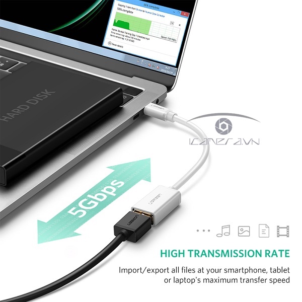 Ugreen 30702 – Cáp OTG USB Type C to USB 3.0 chính hãng