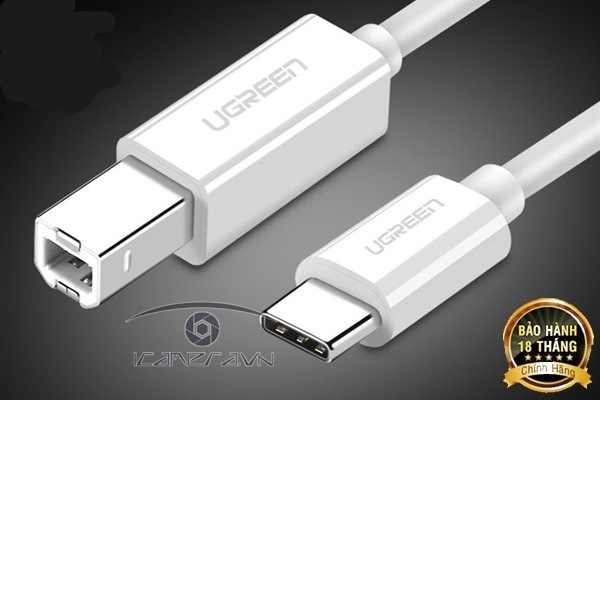 Cáp máy in USB Type C dài 1.5m Ugreen 40417 chính hãng