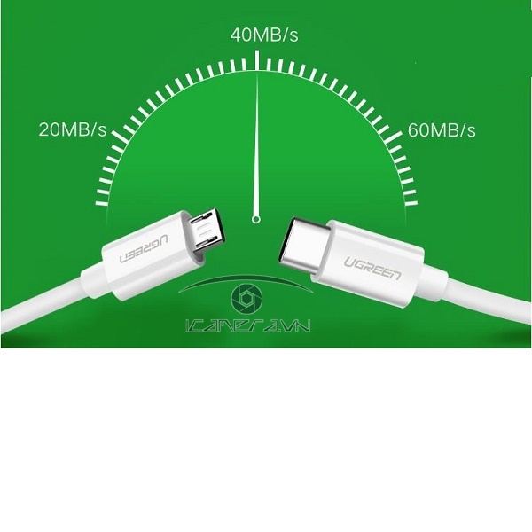 Cáp USB Type-C to Micro USB dài 1.5m Ugreen 40419 chính hãng