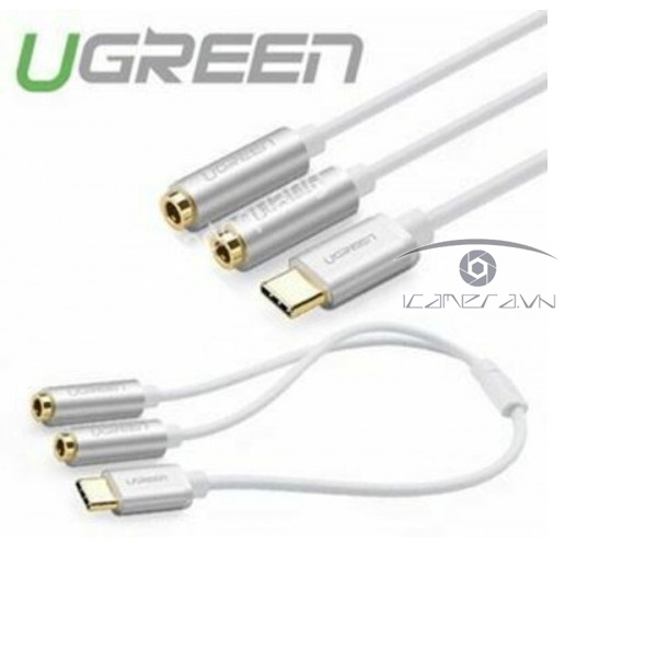 Cáp chuyển USB Type C sang 2 cổng Audio Chính hãng Ugreen 30732