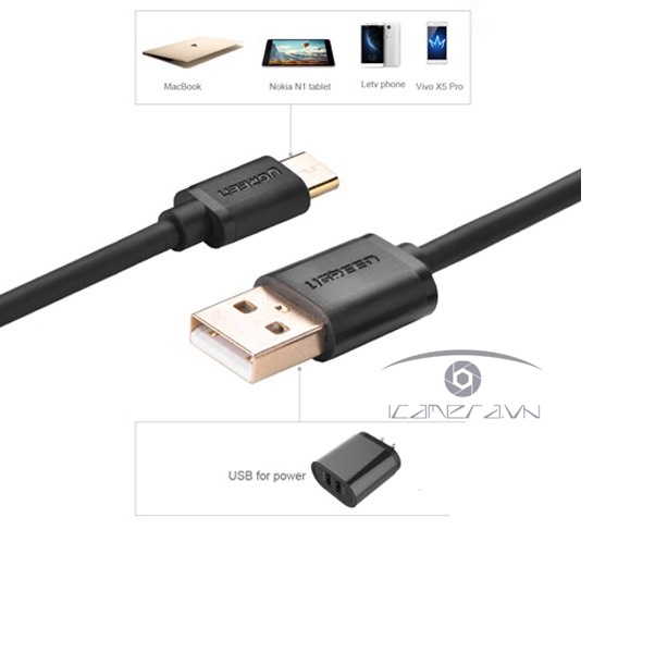 Cáp chuyển USB Type C to USB 2.0 Ugreen UG-30159 chính hãng dài 1m