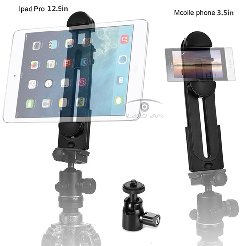 Gá kẹp iPad Air Pro Mini lên tripod/ chân máy quay Ulanzi UL-08