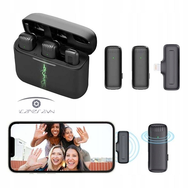 MICRO KHÔNG DÂY 2 NGƯỜI CHO ĐIỆN THOẠI ULANZI J12