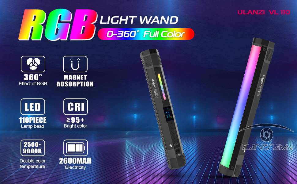  Đèn led ống RGB Ulanzi VL110