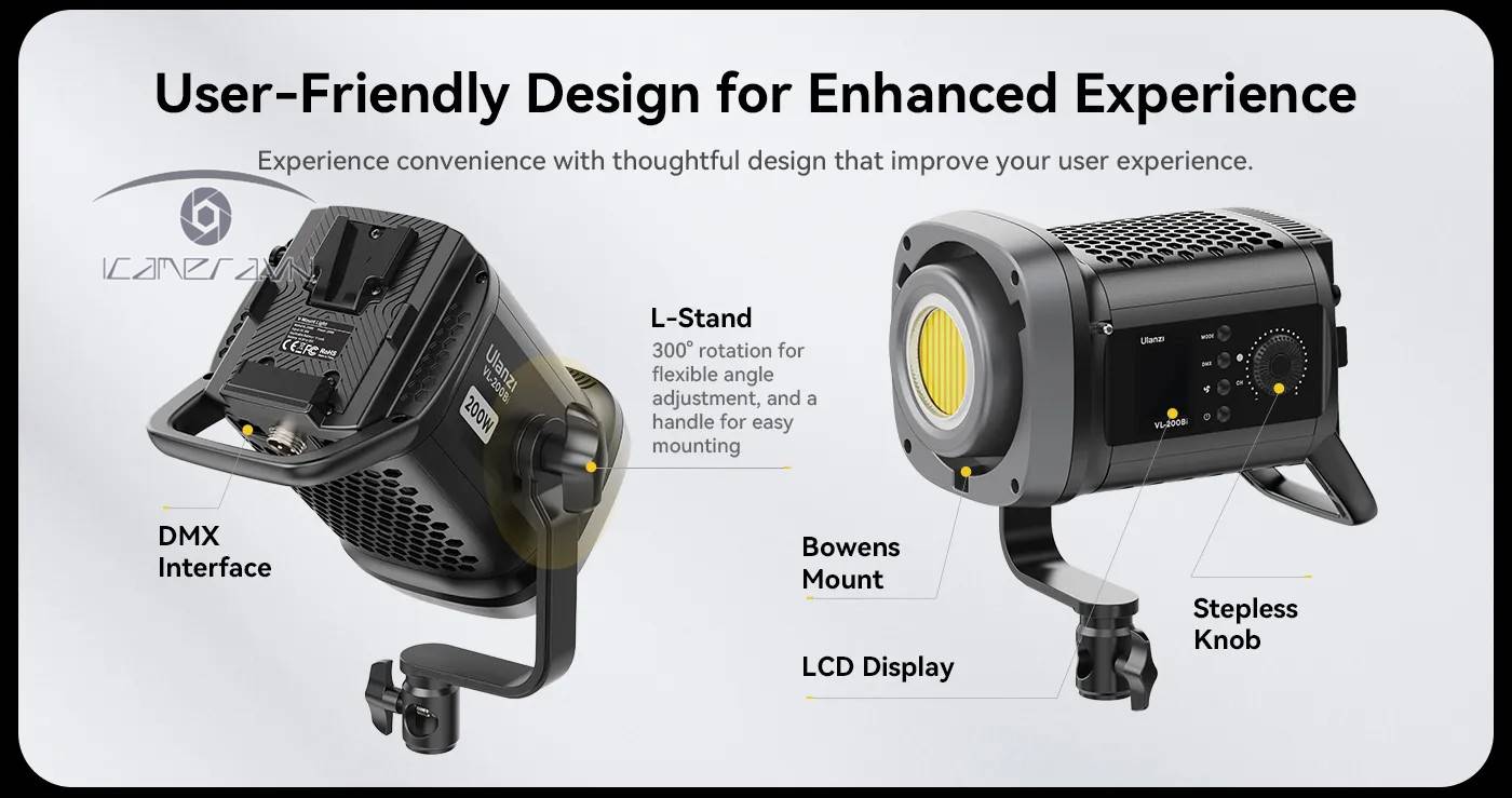 Đèn led Ulanzi VL200Bi 200W