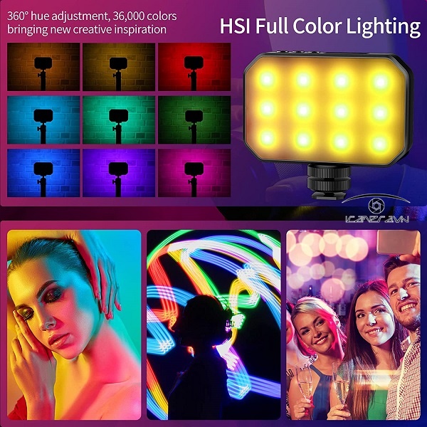 Ulanzi VL60 Bi-Color Đèn LED đổi màu RGB - 36.000 màu - 20 hiệu ứng đặc biệt - 2450mAh