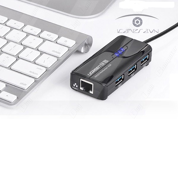 Ugreen 20265 Cáp USB 3.0 to Lan Gigabit 10/100/1000 + 3 Cổng USB 3.0 