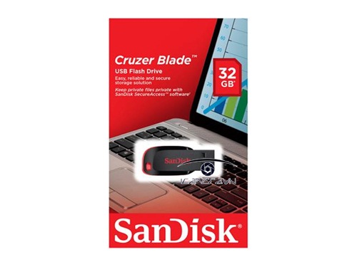 USB CZ50 màu đen viền đỏ 32GB Sandisk SDCZ50-032G-B35
