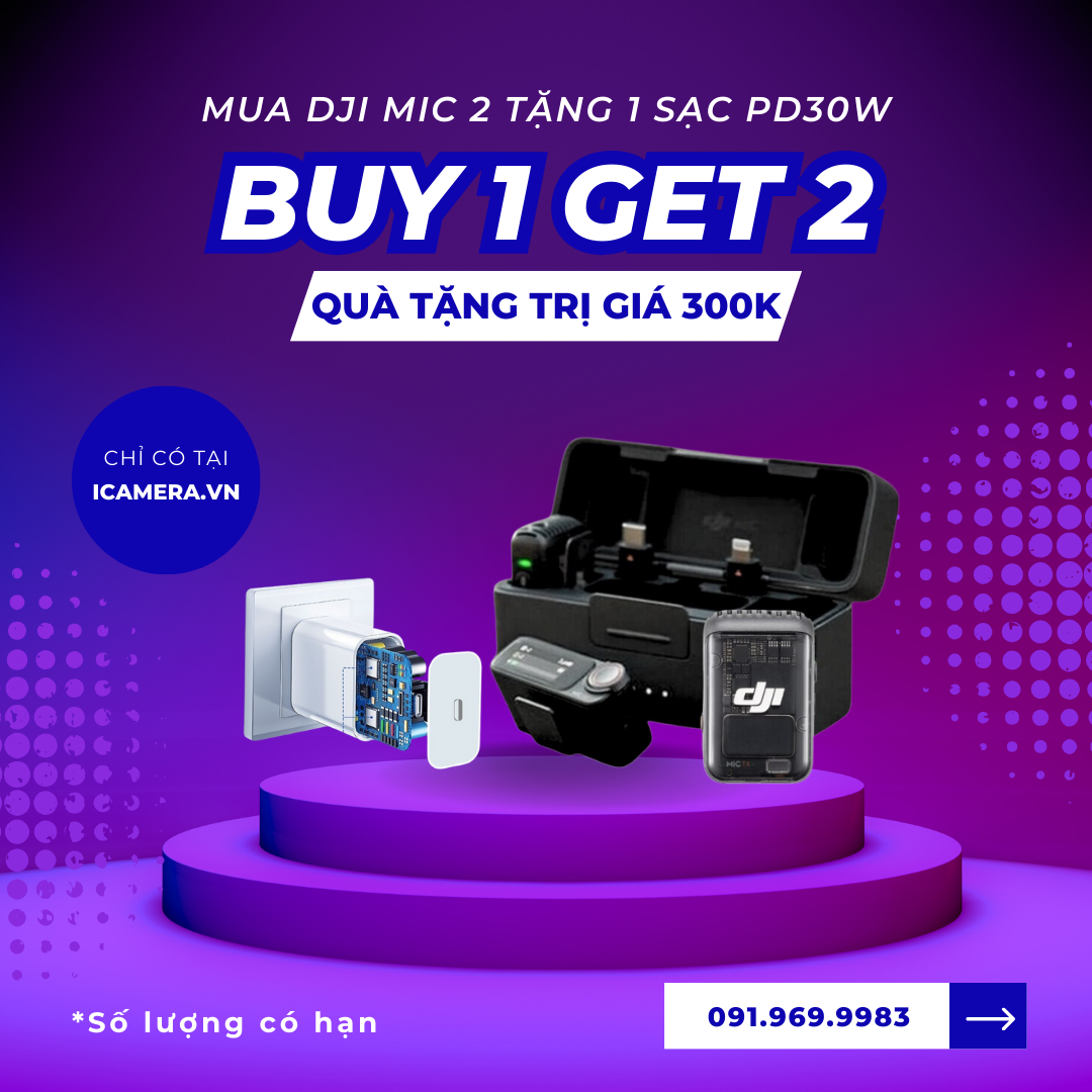 ưu đãi khuyến mại khi mua dji mic 2 tại icamera.vn