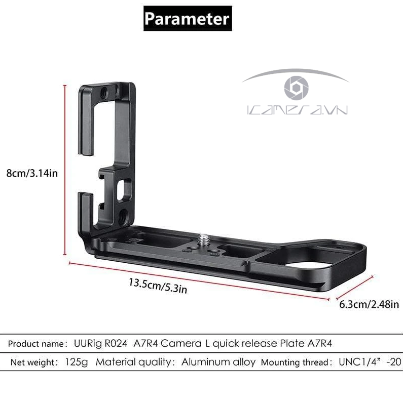 Đế thao tác nhanh chữ L cho Sony A7R4 - UUrig R024