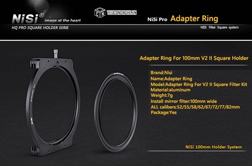 Vòng hỗ trợ lắp filter cho lens NiSi V2-II Adaptor ring 82mm