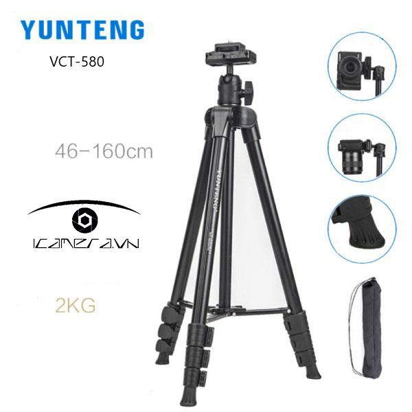 Chân máy VCT-580 Yunteng cho máy ảnh máy quay chính hãng