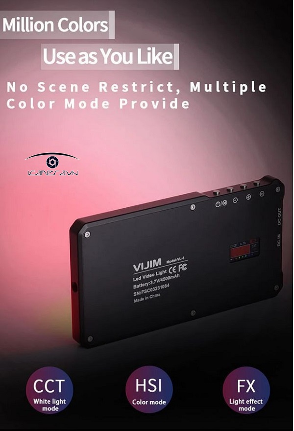  VIJIM VL-3 3000K-6500K RGB LED Video Light