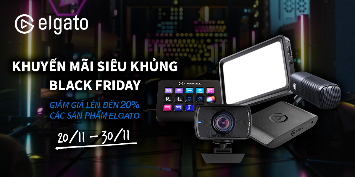 Chương trình “Elgato – Black Friday 2023 giảm giá lên đến 20%