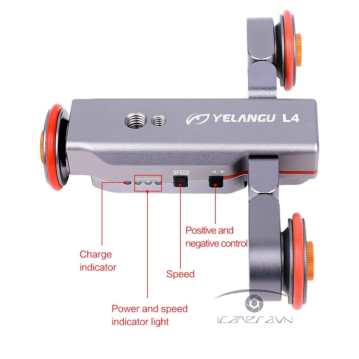 Dolly điện Yelangu L4 kèm điều khiển từ xa hỗ trợ quay phim timelapse
