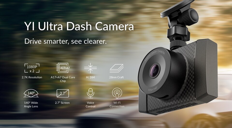 Camera hành trình cho xe hơi YI Ultra Dash 2.7K King Edition