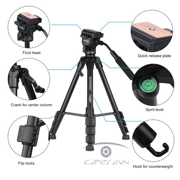 Chân Tripod máy ảnh Yunteng VCT-691