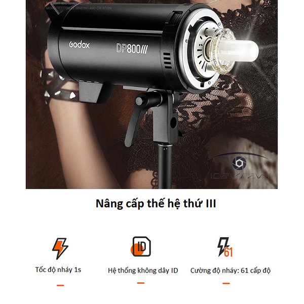 Đèn flash studio Godox DP800 III