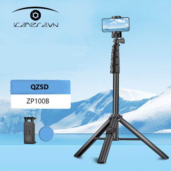 Chân Tripod Cho Điện Thoại Và Máy Ảnh ZP100B hãng QZSD