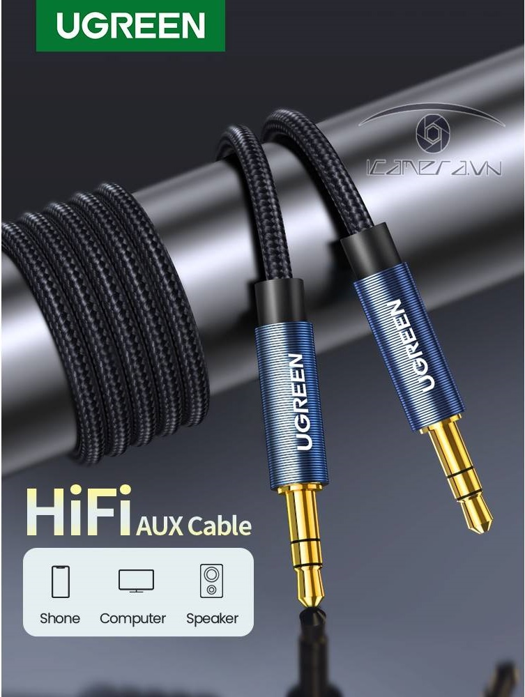 Cáp AUX 3.5mm Ugreen 10686 - 2 đầu dương dài 1,5m
