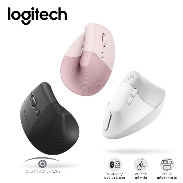 Logitech Lift Box Chuột công thái học Logitech Lift Vertical mang cảm giác thoải mái
