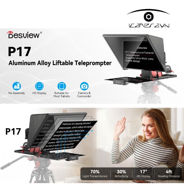 Máy nhắc chữ Telepromter Desview Bestview P17