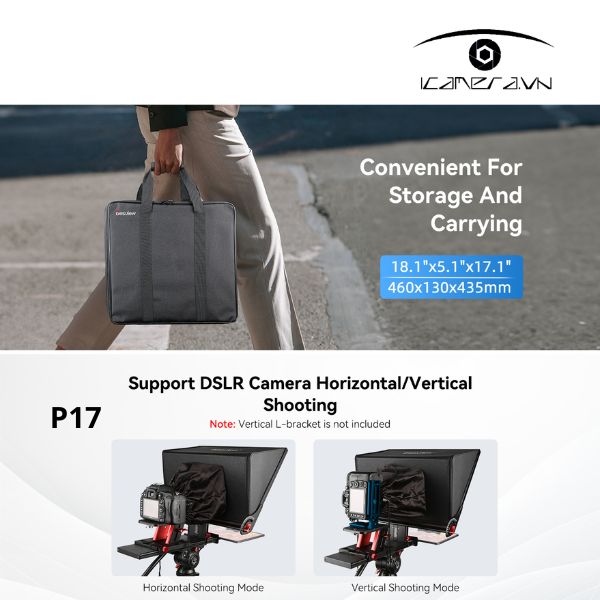 Máy nhắc chữ Telepromter Desview Bestview P17