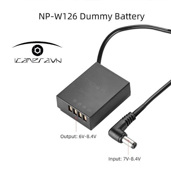 Pin ảo Kingma NP-W126S Dummy Battery + Adapter cho máy Fujifilm
