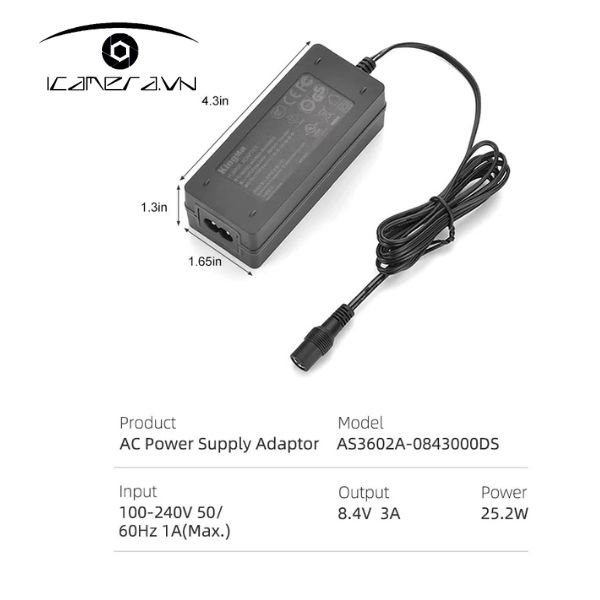 Pin ảo Kingma NP-W126S Dummy Battery + Adapter cho máy Fujifilm