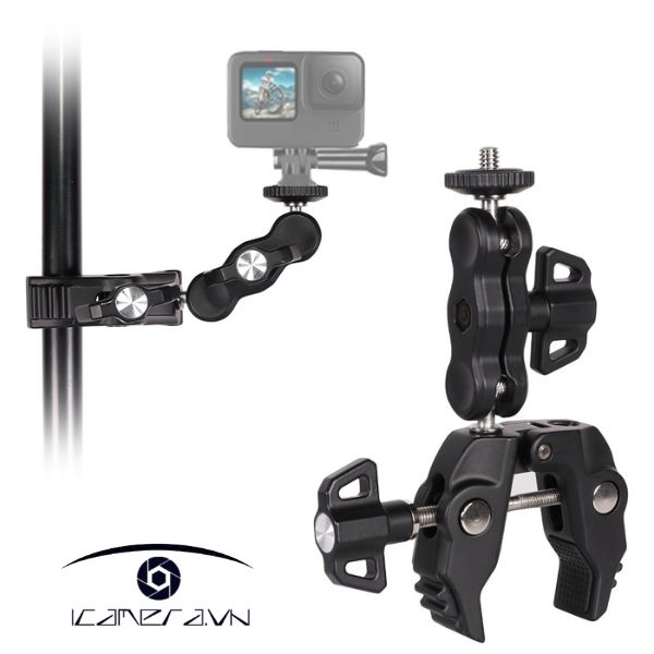 Bộ kẹp càng cua và tay Arm mini gắn phụ kiện đèn KA1460