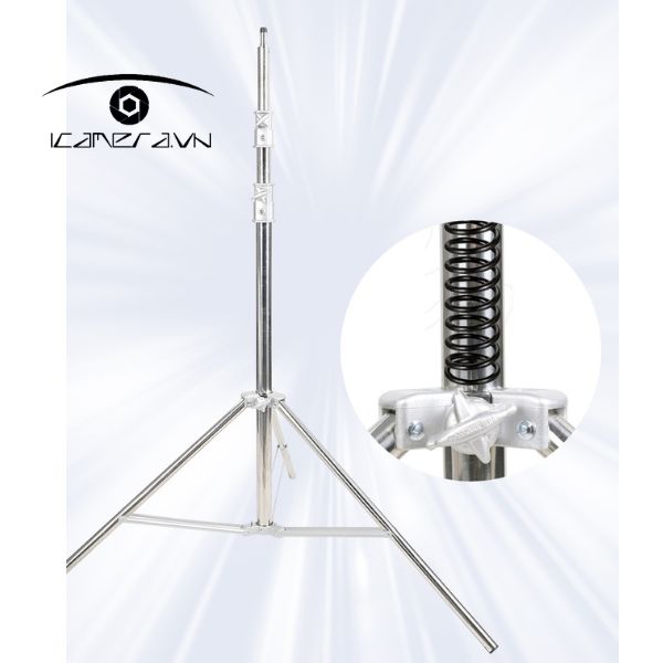 Chân đèn inox 2.8m giá rẻ cho Studio