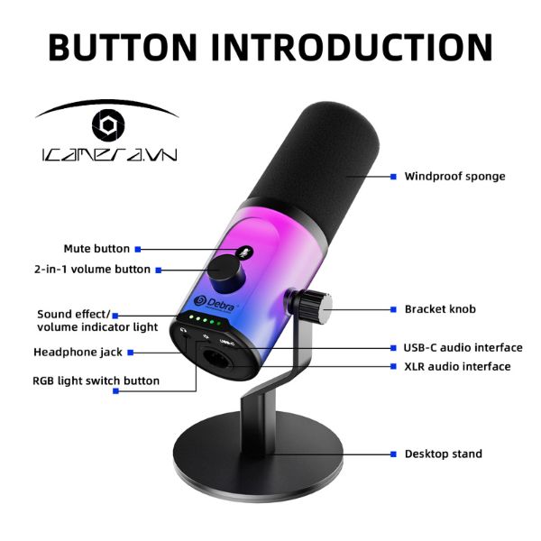 Micro thu âm Debra DLB-77