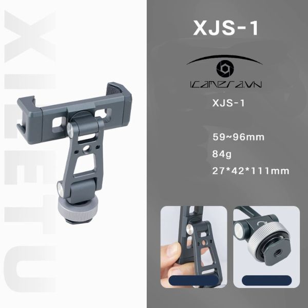 Kẹp điện thoại Xiletu XJS-1 hợp kim nhôm đa năng chính hãng giá tốt