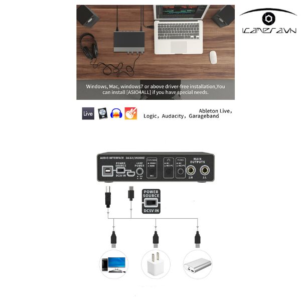 SoundCard thu âm Xtuga E-22