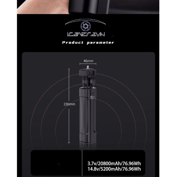 Pin cầm tay P77 cấp nguồn đèn quay phim chụp ảnh