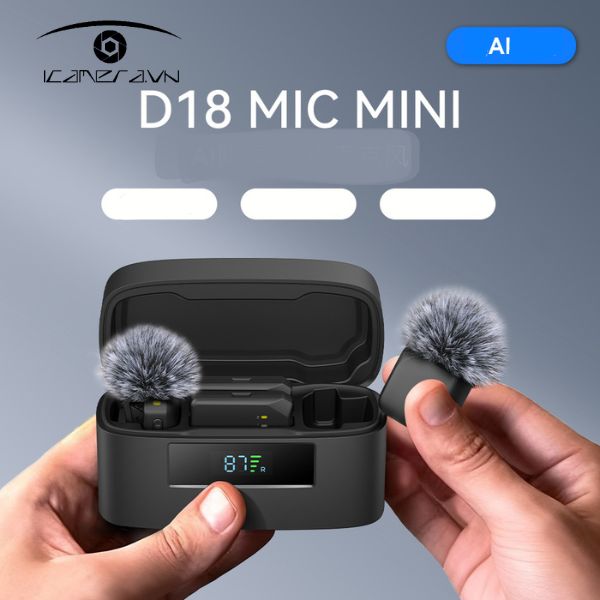 Micro không dây D18 Mic Mini Ai chính hãng giá rẻ