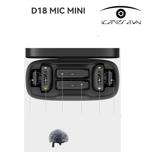 Micro không dây D18 Mic Mini Ai chính hãng giá rẻ