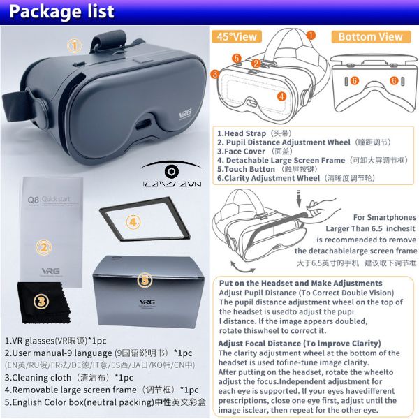 Kính thực tế ảo VR Shinecon Q8 chính hãng giá rẻ