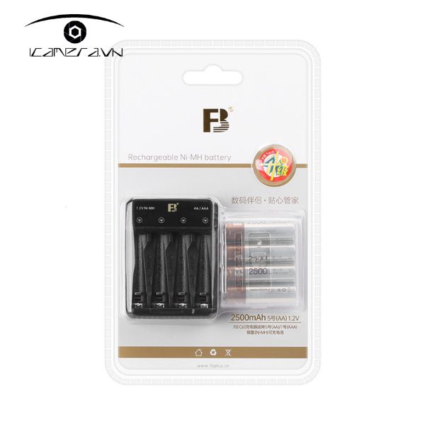 Bộ sạc pin FB-C61 kèm 4 viên pin AA dung lượng 2500mAh
