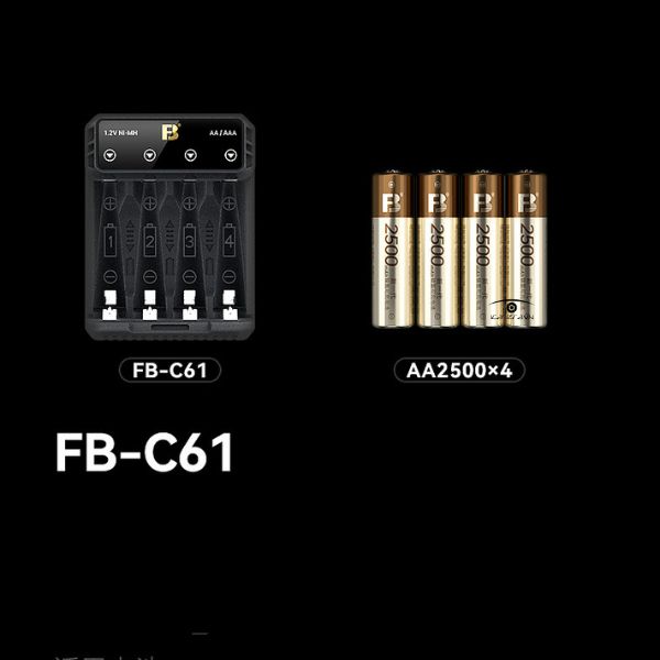 Bộ sạc pin FB-C61 kèm 4 viên pin AA dung lượng 2500mAh