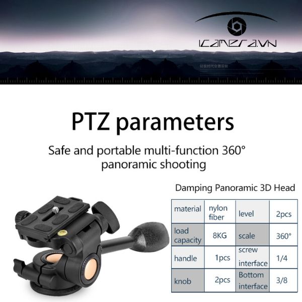 Chân máy ảnh Tripod Beike QZSD Q307