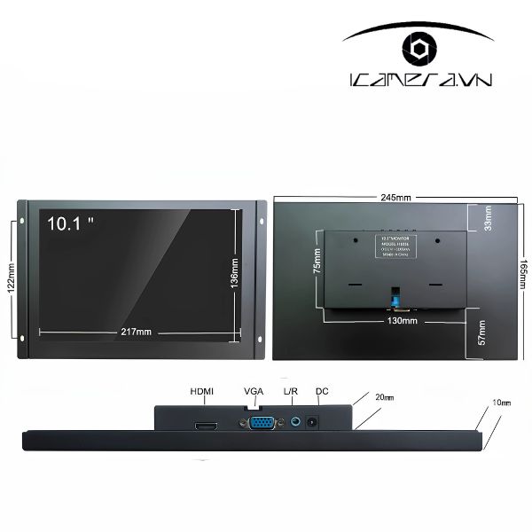Màn hình LCD 10.1 inch HDMI vỏ thép 1920x1080