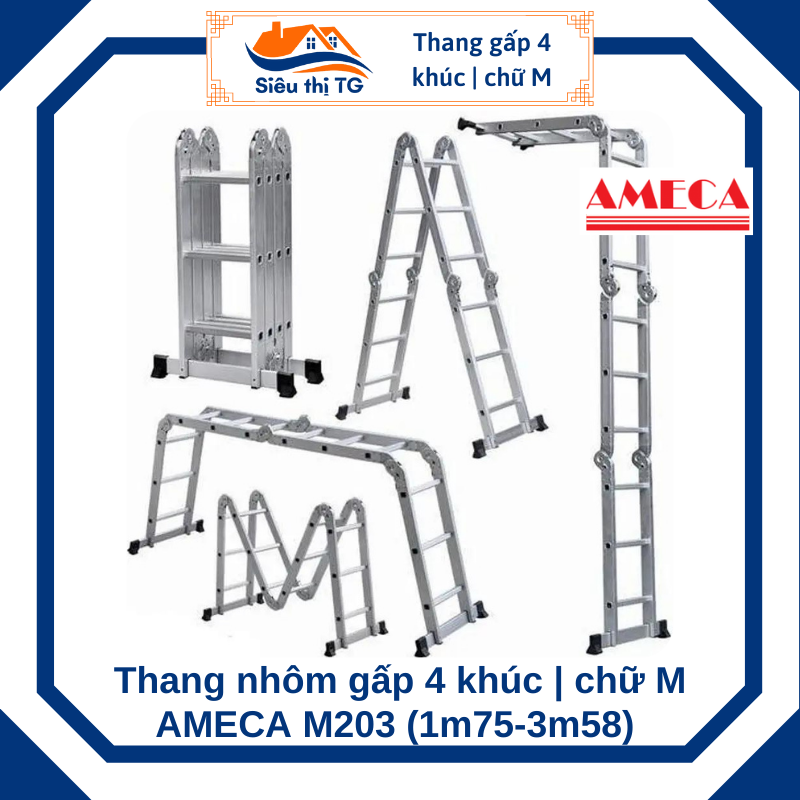 Thang gấp 4 khúc Ameca AMC-M203 (1.75m)