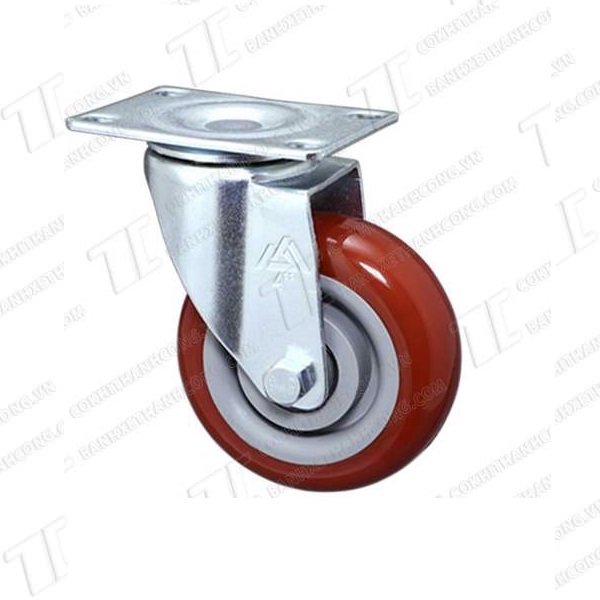 Bánh xe đẩy BIA100 nâu quay (100mm)