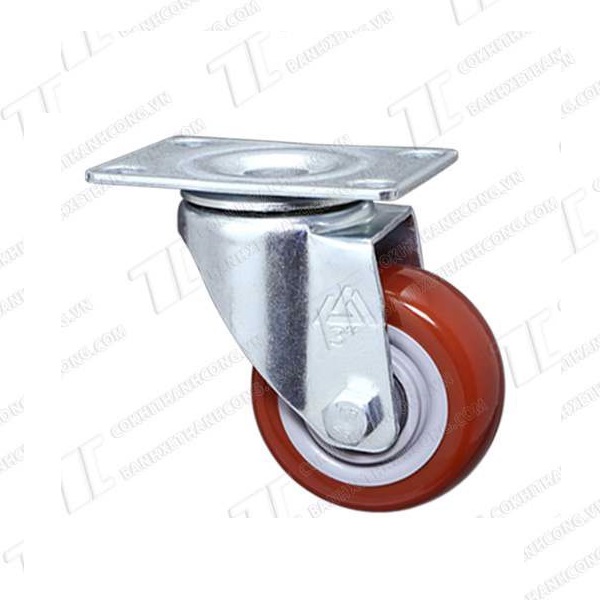 Bánh xe đẩy BIA75 nâu Quay (75mm)