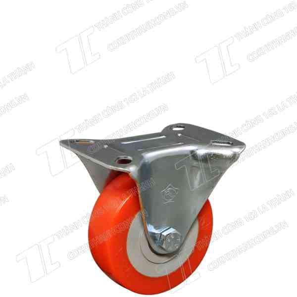 Bánh xe đẩy HB 75 PU nhựa đỏ Tĩnh