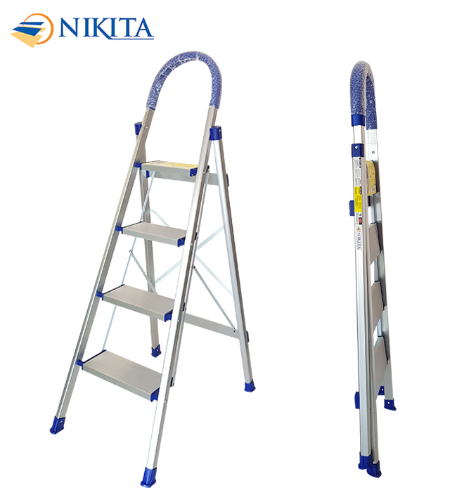 Thang nhôm ghế 4 bậc Nikita NKT -DL04